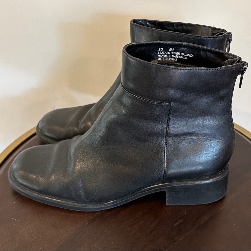 Leather Croft & Barrow Black Ankle Boots